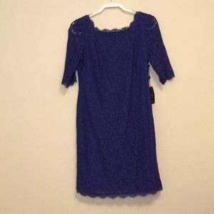 NWT Adriana Papell navy blue formal dress